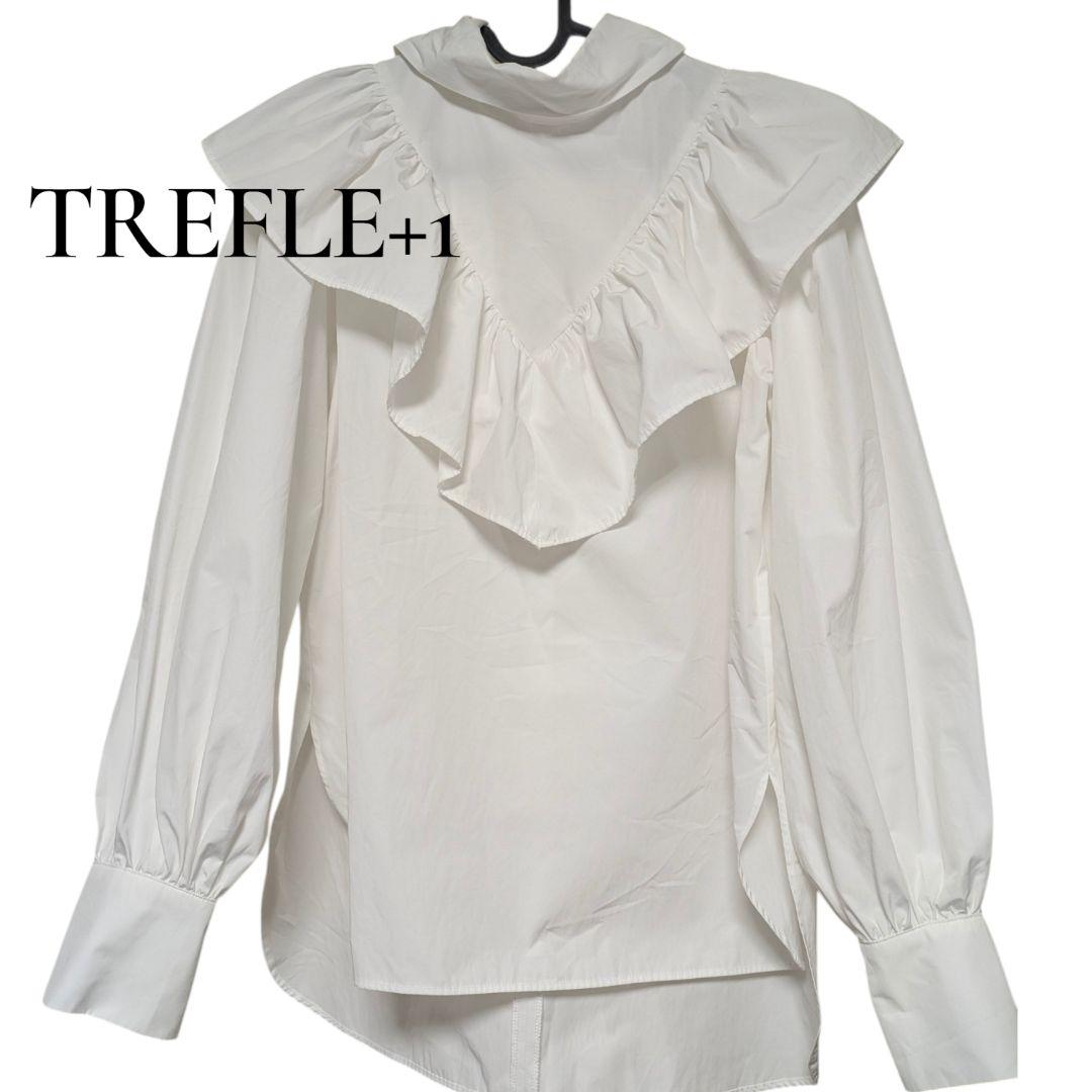 TREFLE+1 トレフルプラスワン ボリューム フリル ブラウス - メルカリ
