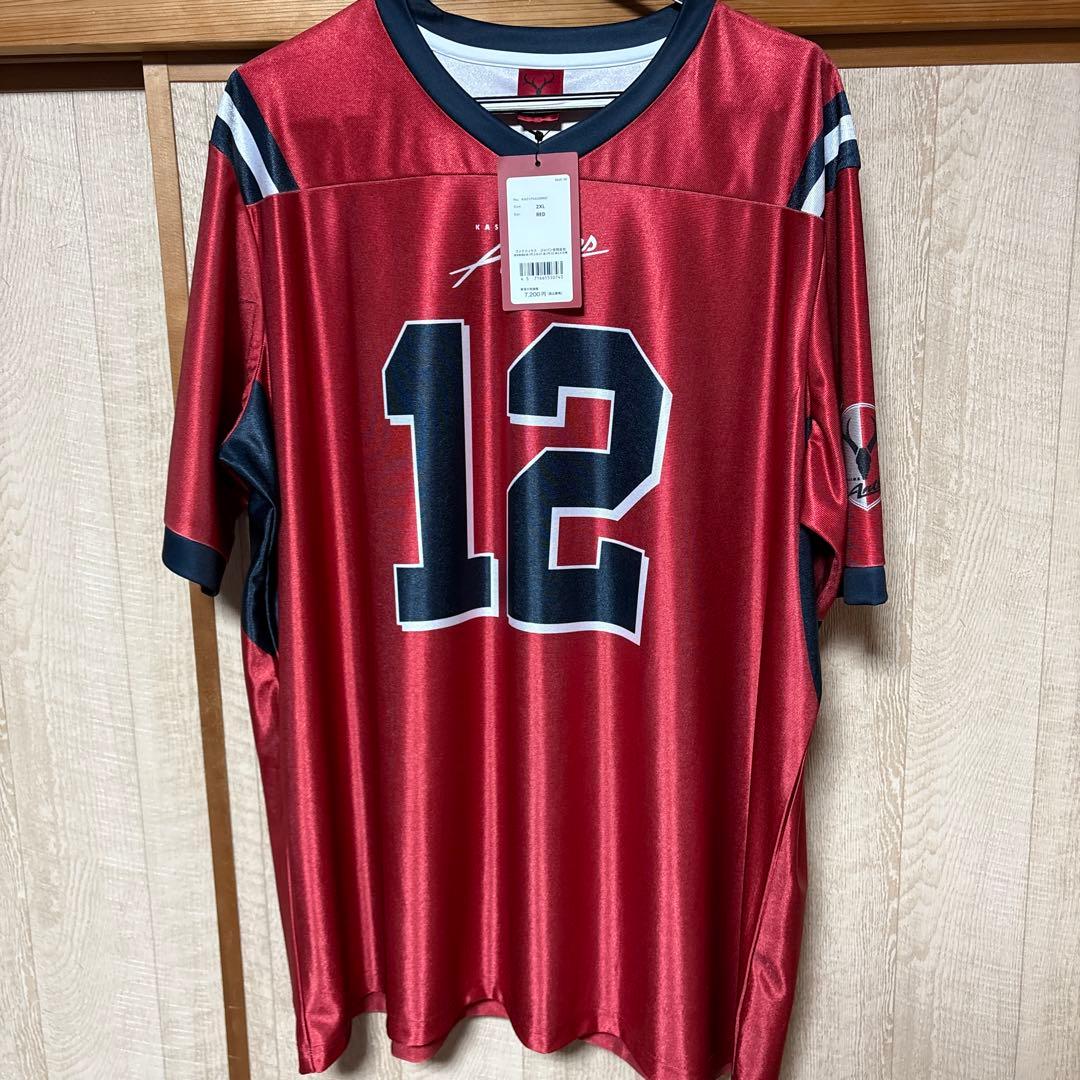 鹿島アントラーズ アメフト風シャツ 国立限定 レッド 2XL - メルカリ