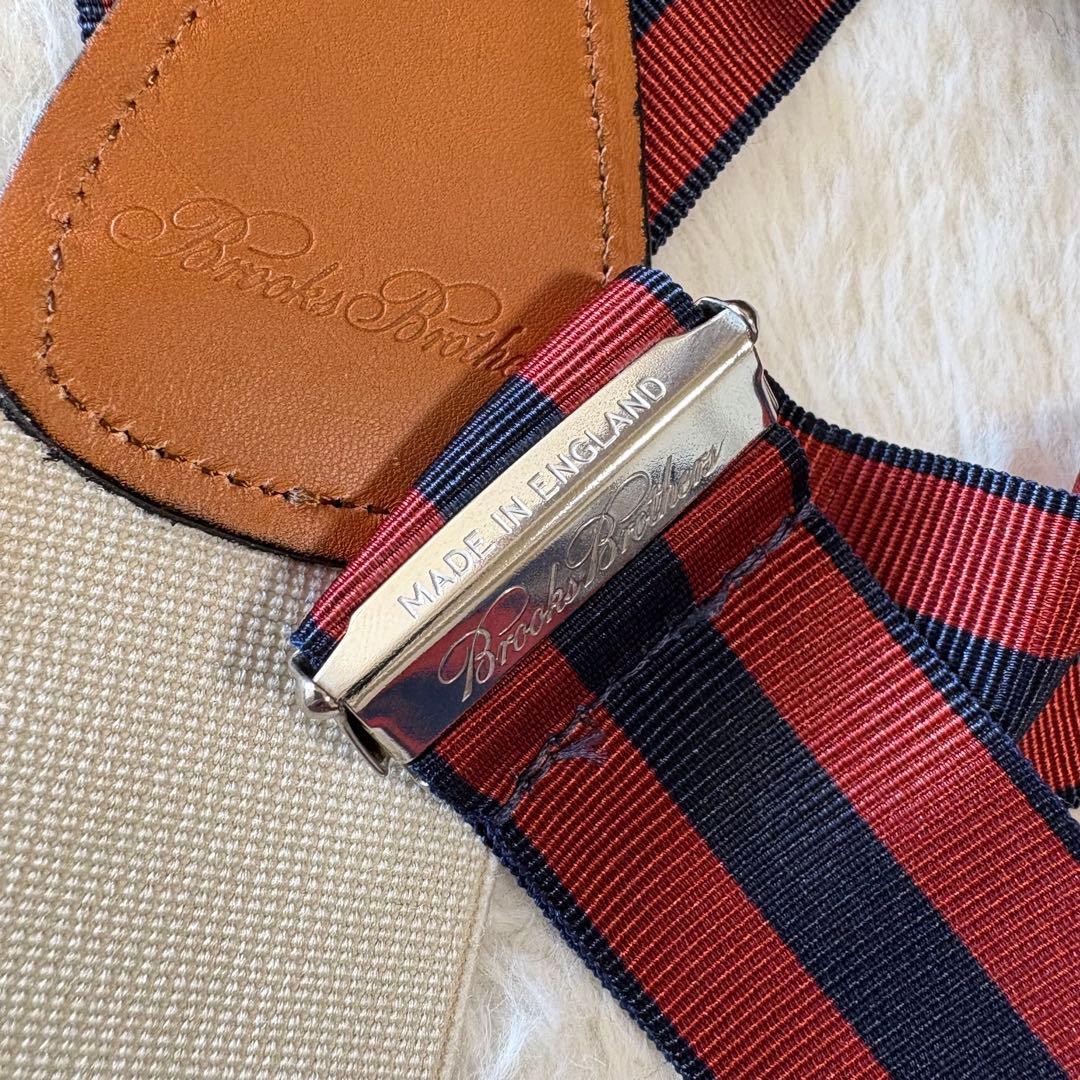 ブルックスブラザーズ ストライプ柄サスペンダー 未使用級美品