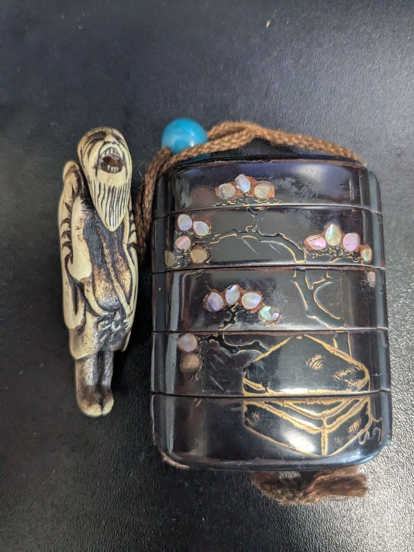 印籠 骨董品 桜模様