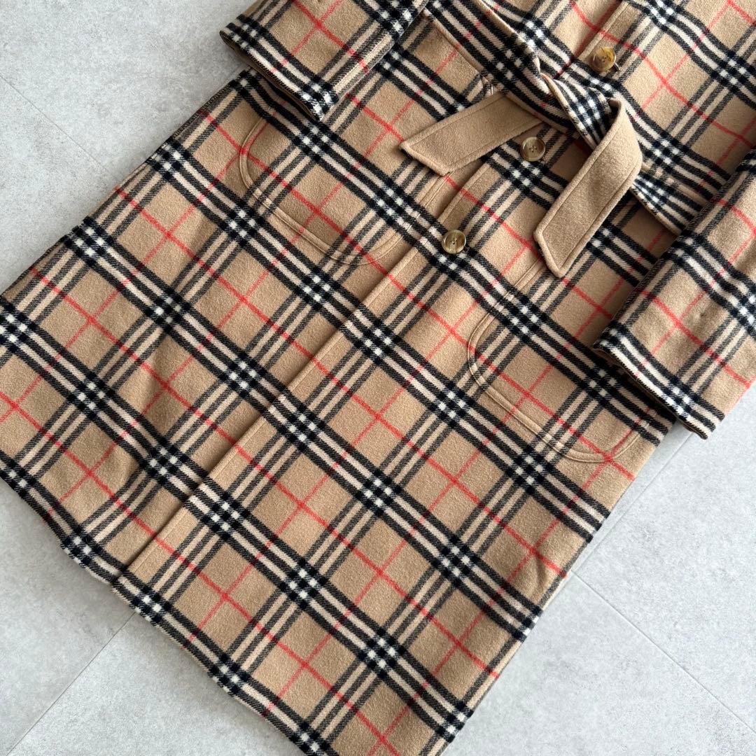 バーバリー ロングコート ダブルフェイス ノバチェック リバーシブル