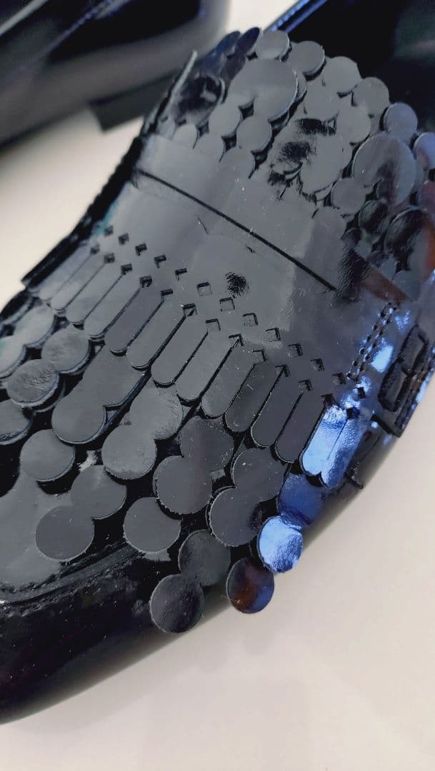 TOD'S サイクルレースキルト付き エナメルローファー 　23.5cm