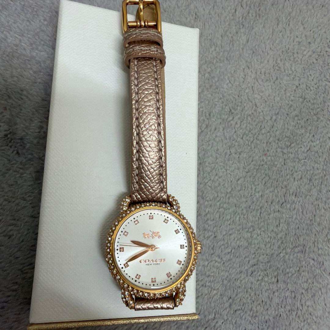 COACH 腕時計 DELANCEY クォーツ ピンク レザー - メルカリ