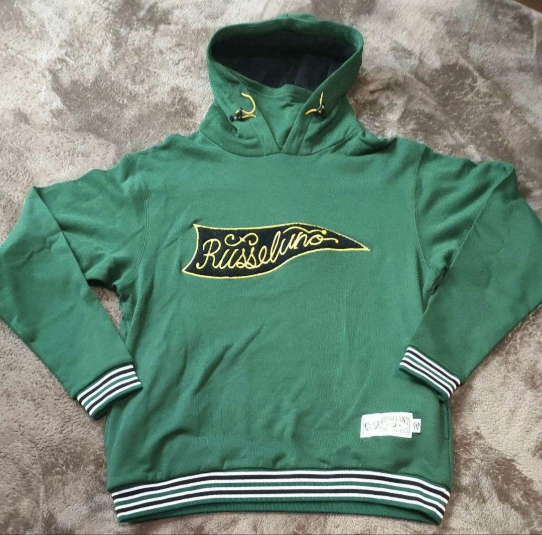 Russeluno ラッセルノ パーカー ロゴ刺繍　5サイズ　秋冬　ゴルフ　緑 Russeluno ラッセルノ パーカー ロゴ刺繍 5サイズ 秋冬 ゴルフ 緑