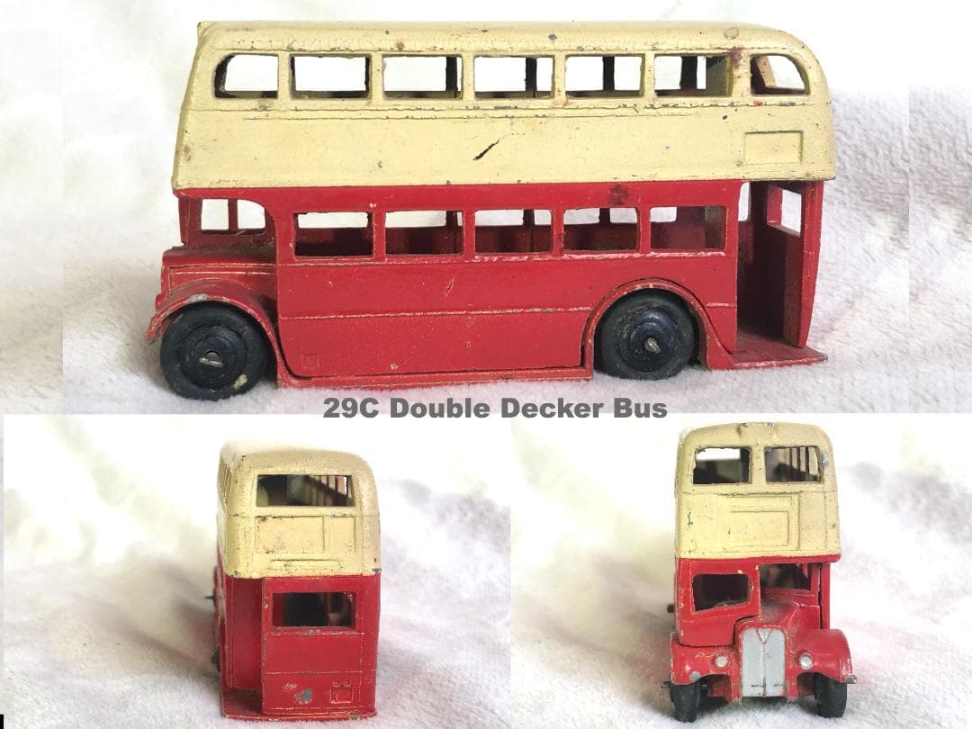当時物】英国製 DINKY サービス車両＆バス 7台セット 消防車ハシゴ付