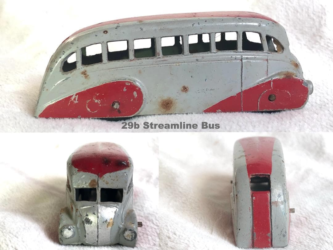 当時物】英国製 DINKY サービス車両＆バス 7台セット 消防車ハシゴ付