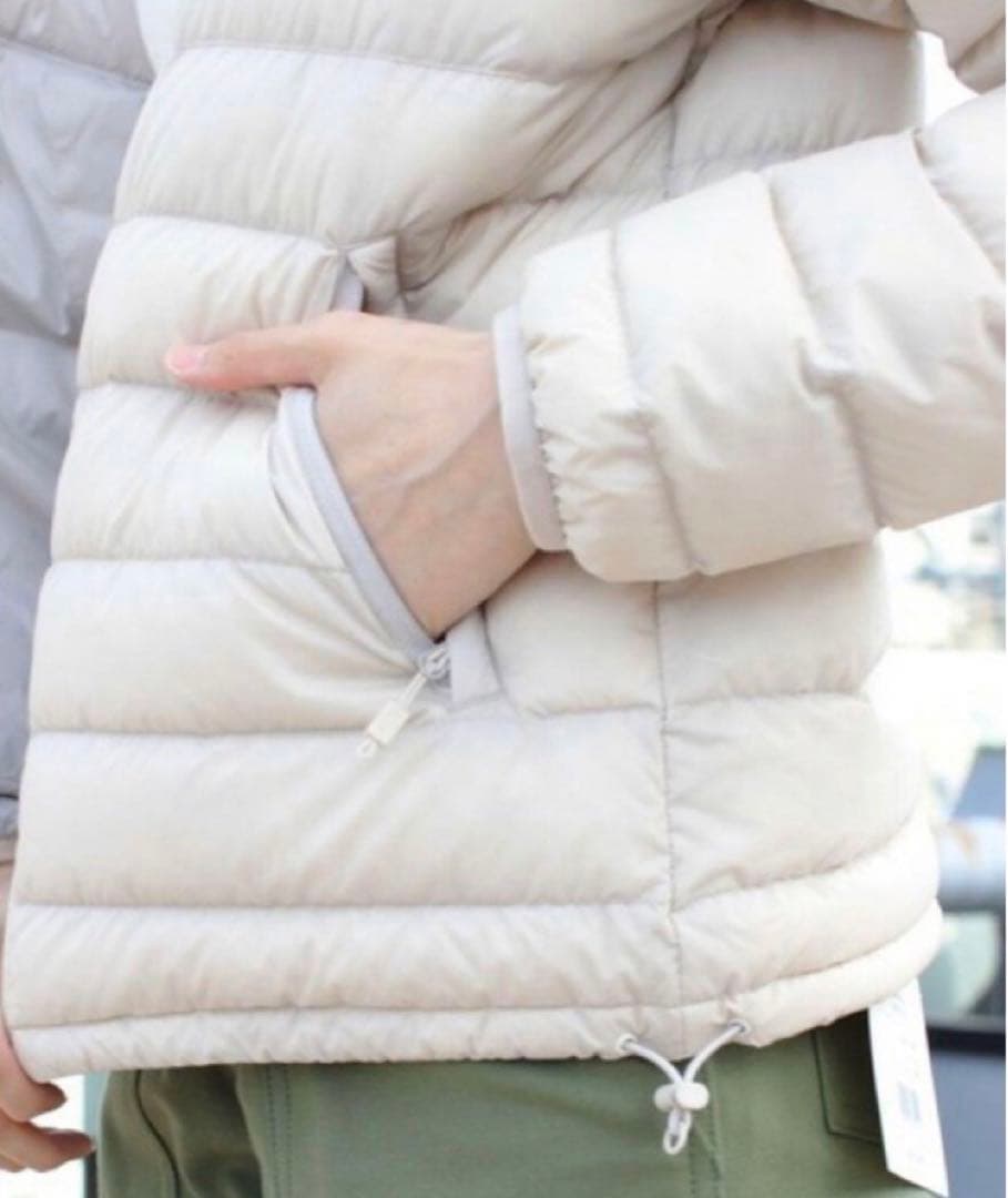 新品同 DANTONダントン インナーダウンクルーネック オイスター