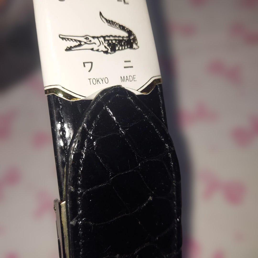 CROCODILE クロコダイル 長尺 ベルト メンズ JRAプレートタグ付き