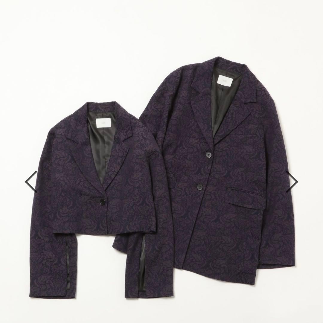 HARE vintageジャガード ジャケット 紫 ショート丈 - メルカリ