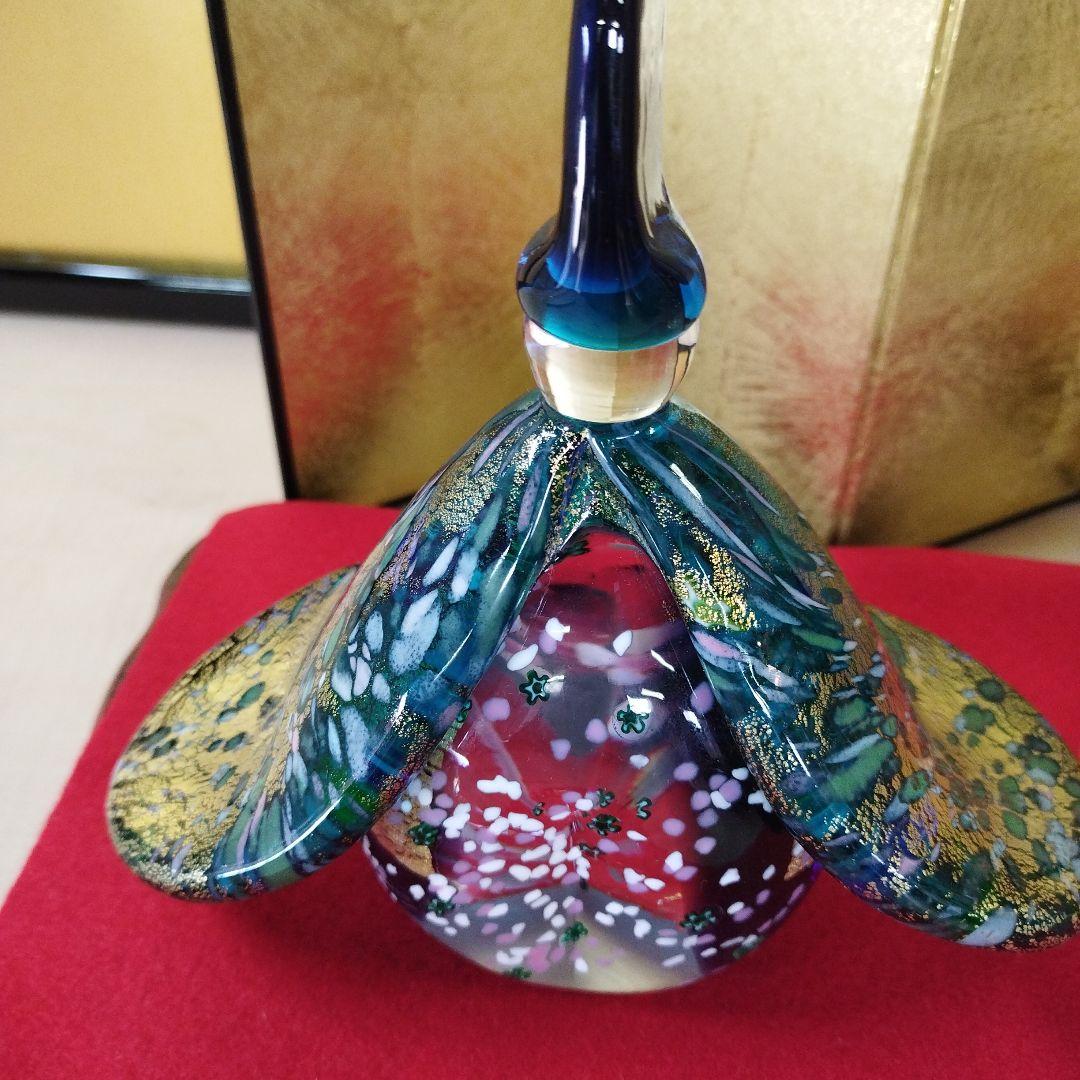 Multiglass ガラス工芸品 雛人形　原田宗春作品　炎の芸術