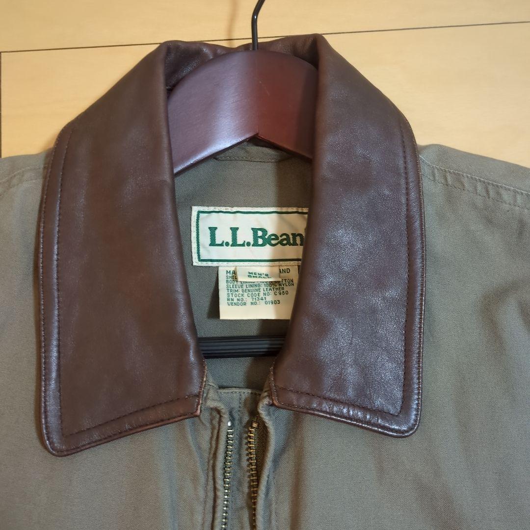 L.L.BEAN A-2 type ジャケット 襟レザー 80's
