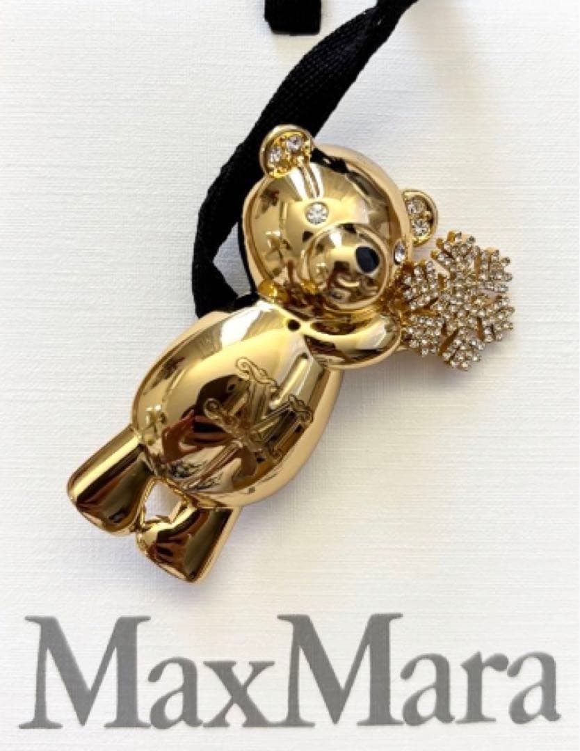 MaxMara クマ　ブローチ Max Mara（マックスマーラ） ブローチ TEDDYBROOCH SHINY テディ