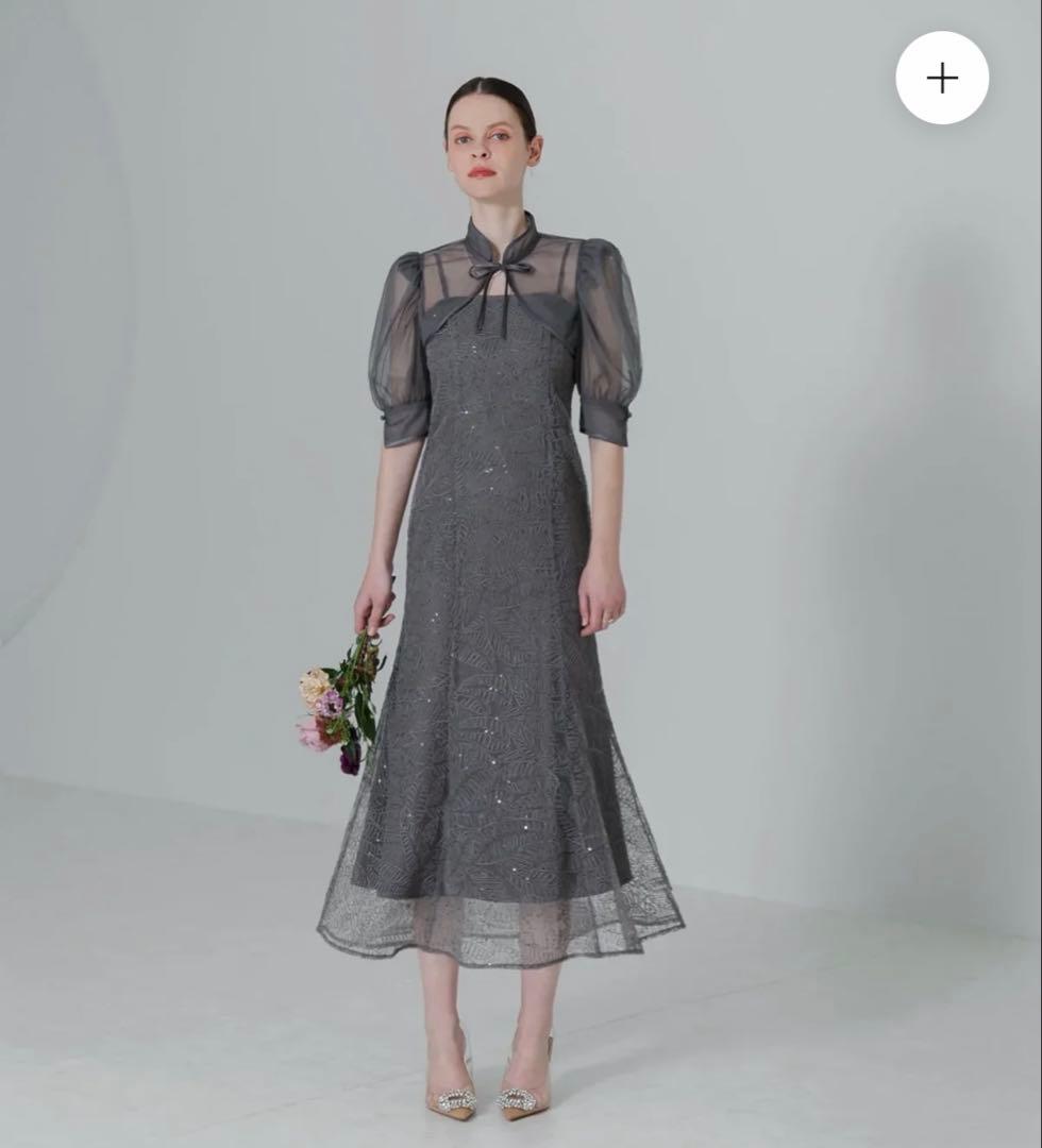 leja マーメイドスパンコールワンピース　ボレロ付き Leja｜LEJA/スパンコール刺繍マーメイドボレロ付きワンピースドレス