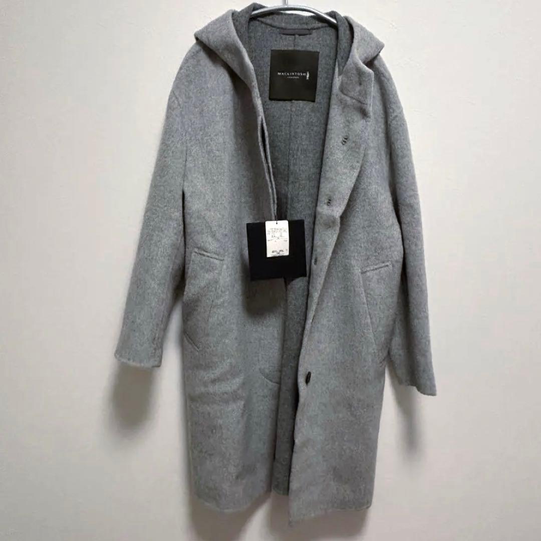 マッキントッシュロンドン グレー ウール ロングコート - メルカリ