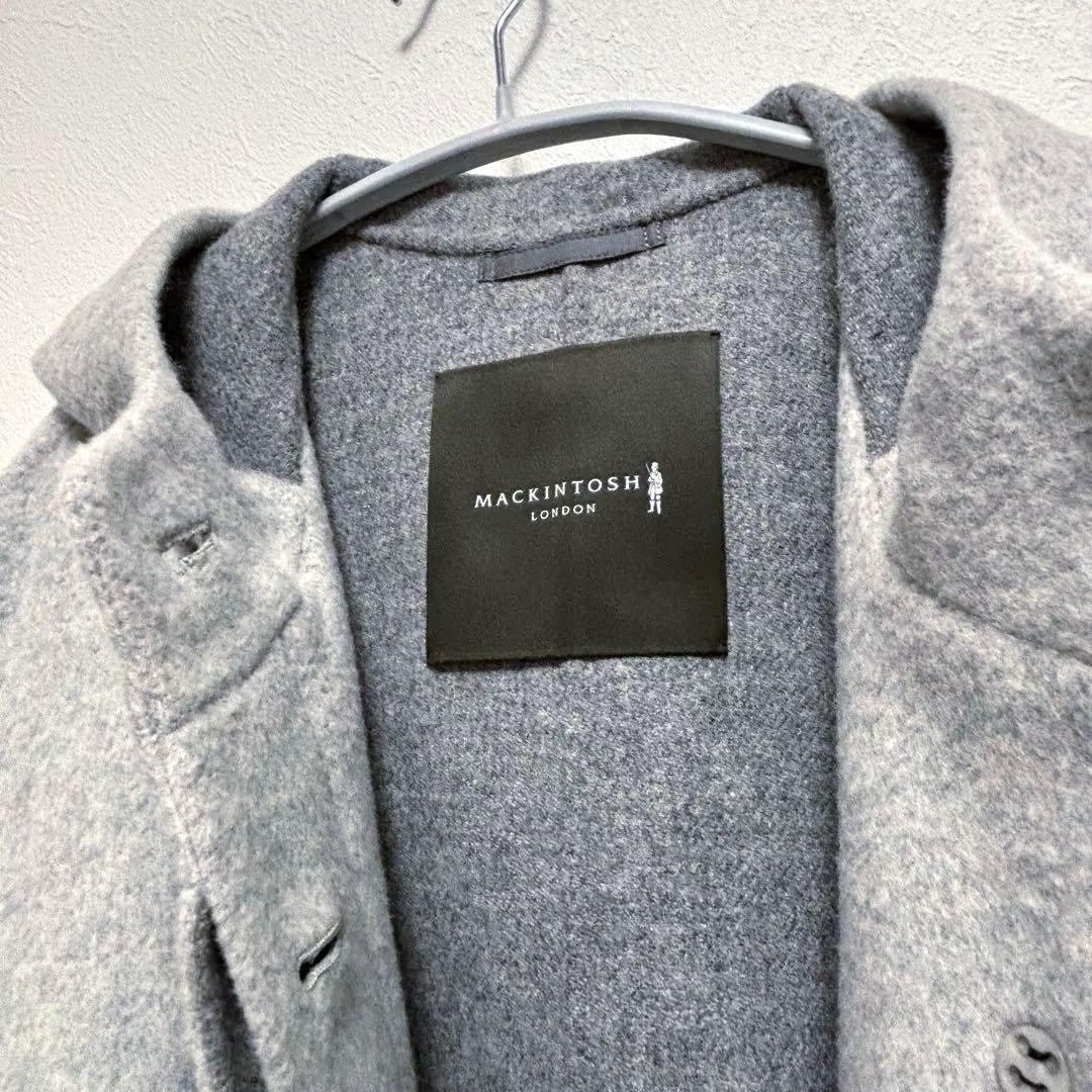 マッキントッシュロンドン グレー ウール ロングコート - メルカリ