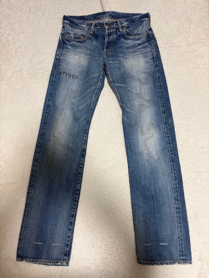 hysteric glamour スタッズデニム　落書きロゴ　ダメージ 中古・古着通販】Hysteric Glamour (ヒステリックグラマー) ロゴ