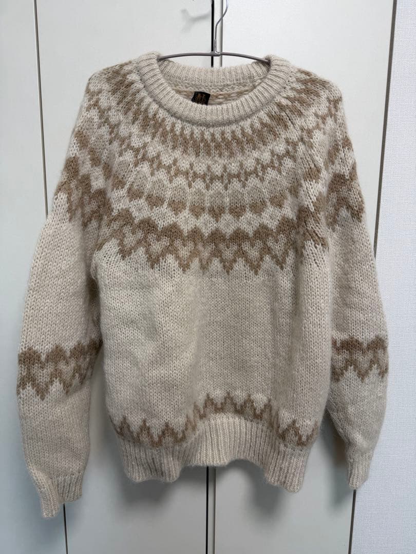 【新品タグ付き】BATONER/バトナー クルーネックニット セーター セール】【BATONER】 ボーダークルーネック（ニット/セーター