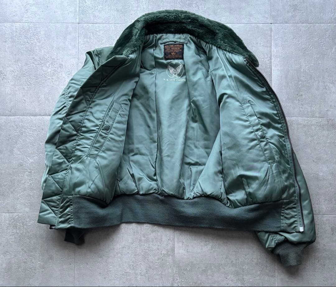 90s ALPHA B-15D 50s復刻 フライトジャケット USA製 M - メルカリ