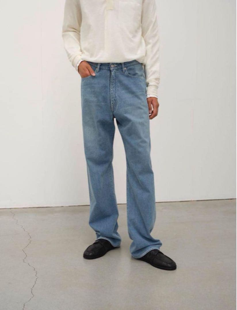 AURALEE SELVEDGE FADED LIGHT DENIM PANTS - メルカリ