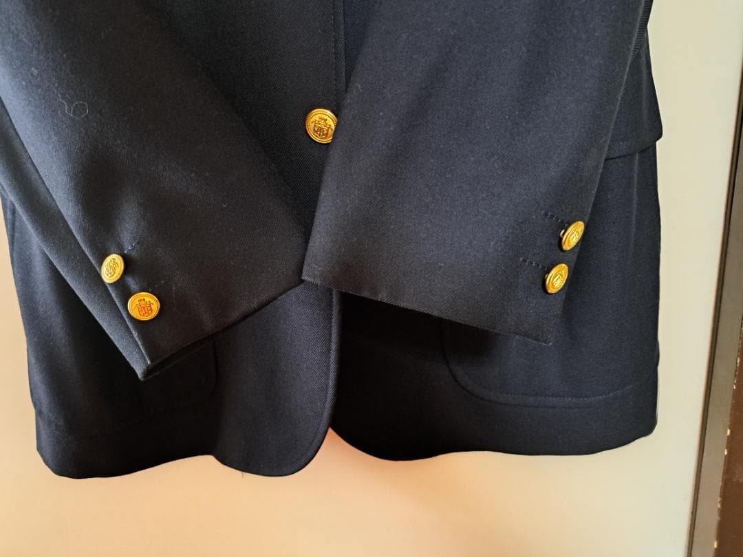 J.PRESS ジェイプレス 秋冬 刻印 金ボタン☆ ウール ジャケット 濃紺