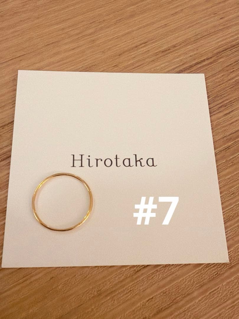 Hirotaka プロミスリング 7号 ALL ABOUT BASICS プロミスリング