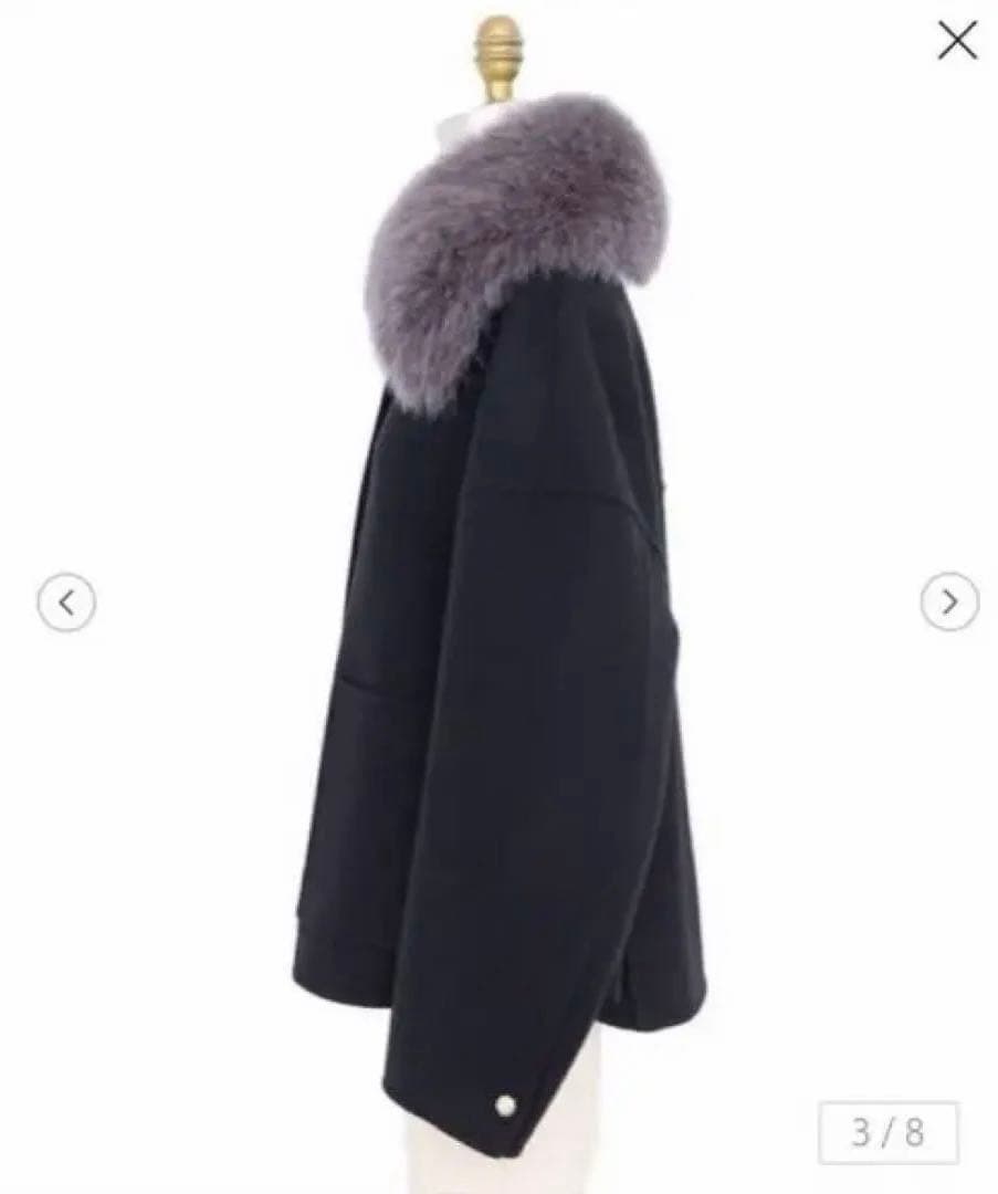 ⭐️最終価格⭐️未使用 Drawer ウールケヌキファーポケットノーカラー