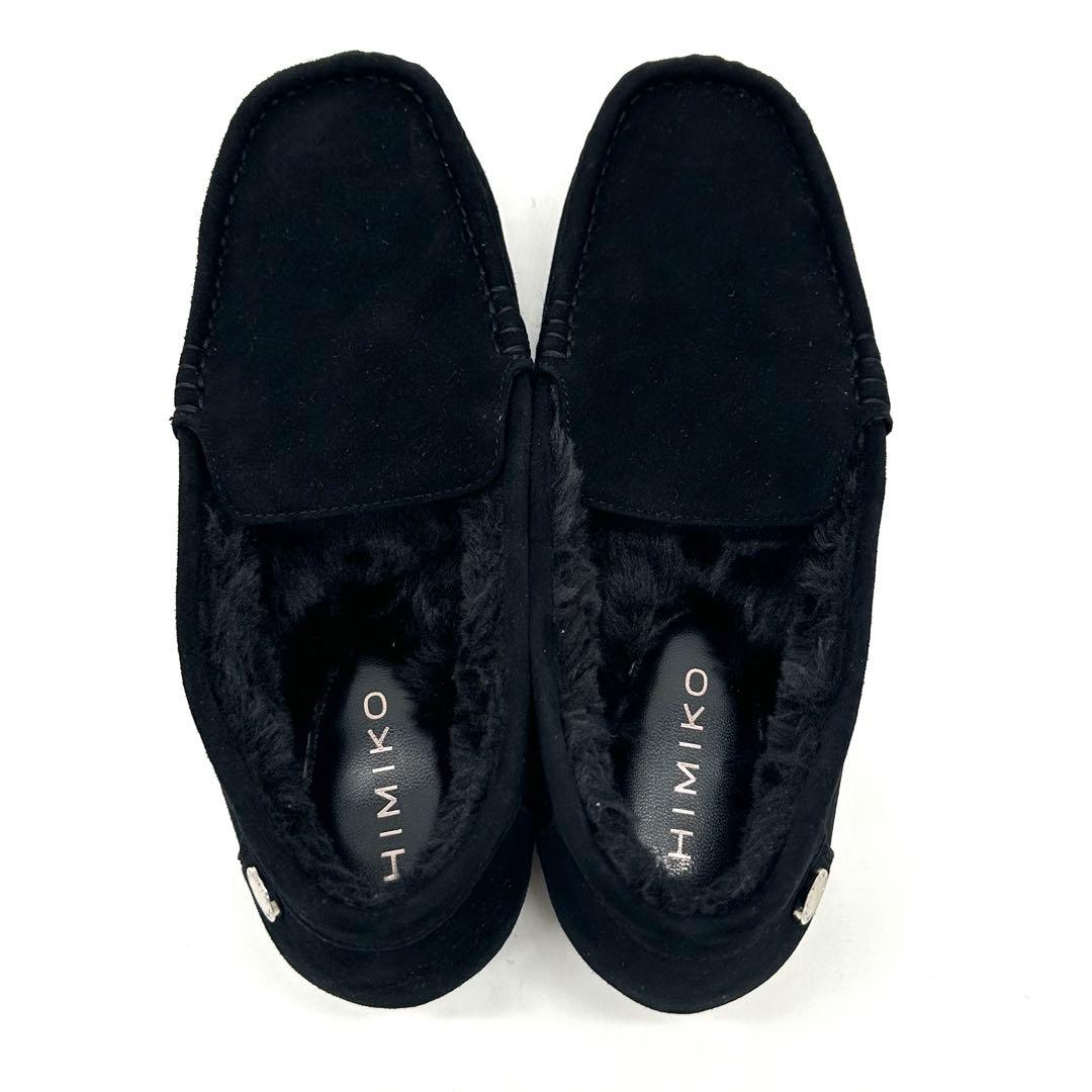 〈極美品〉HIMIKO ヒミコ【22.5cm】スエード ふわふわモカシン 黒