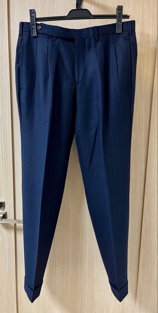 トゥモローランド ゼニア最高級15milmilスーツ ダークネイビー 美品 46