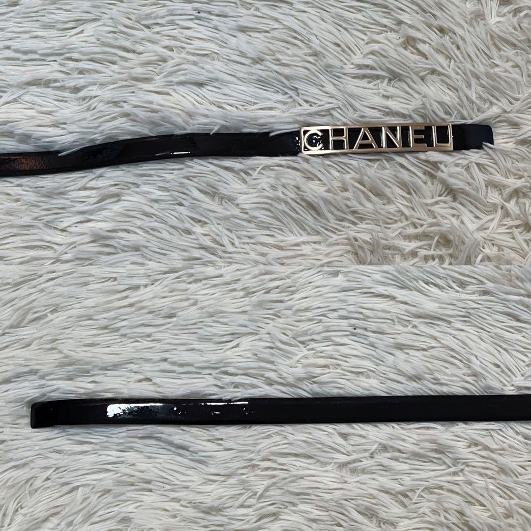 極美品】シャネル ベルト ブランドロゴ 希少 レア ゴールドロゴ 75/30