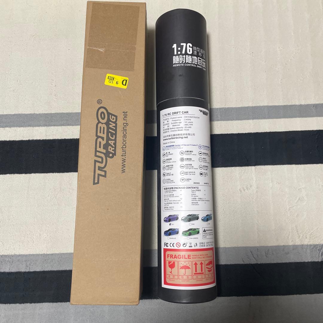 ターボレーシング 1/76ドリフトＣ61 1/76 C61 Purple Drift Car［ 1/76スケール C61パープル ドリフトカー