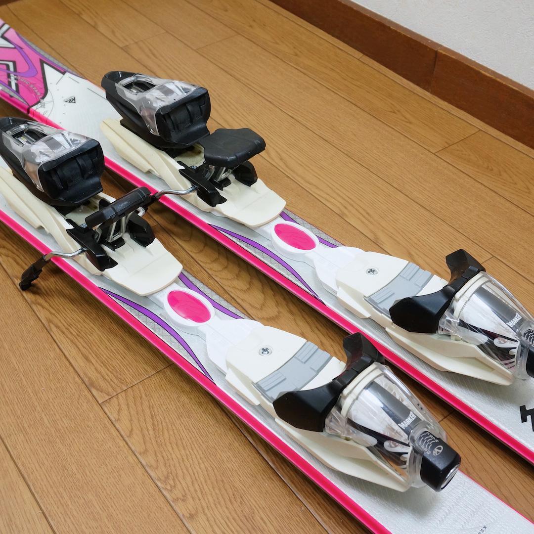 メンテ済 142cm 靴25～25.5cm K2 レディーススキーセット(140