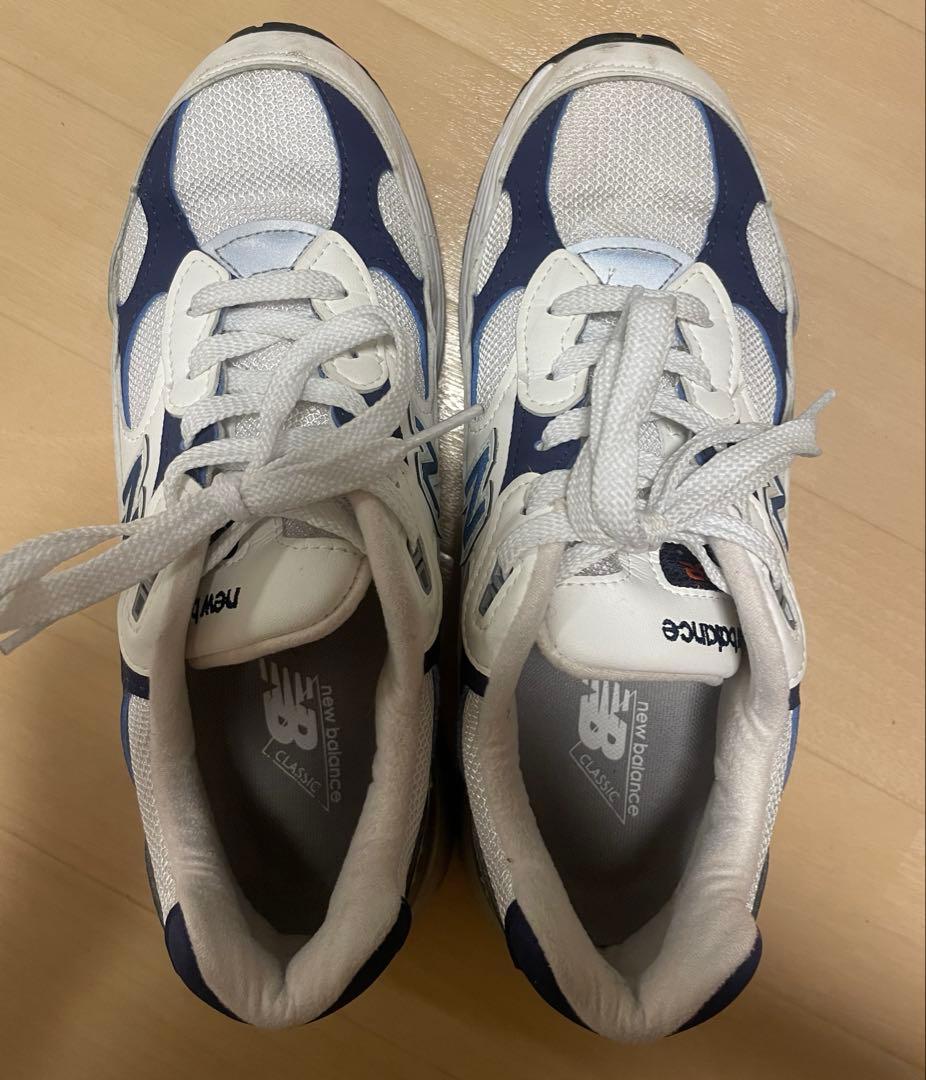 ニューバランスM992EC24.5ホワイトブルーメイドインUSA 992シリーズ NEW BALANCE M992EC WHITE/BLUE MADE IN USA