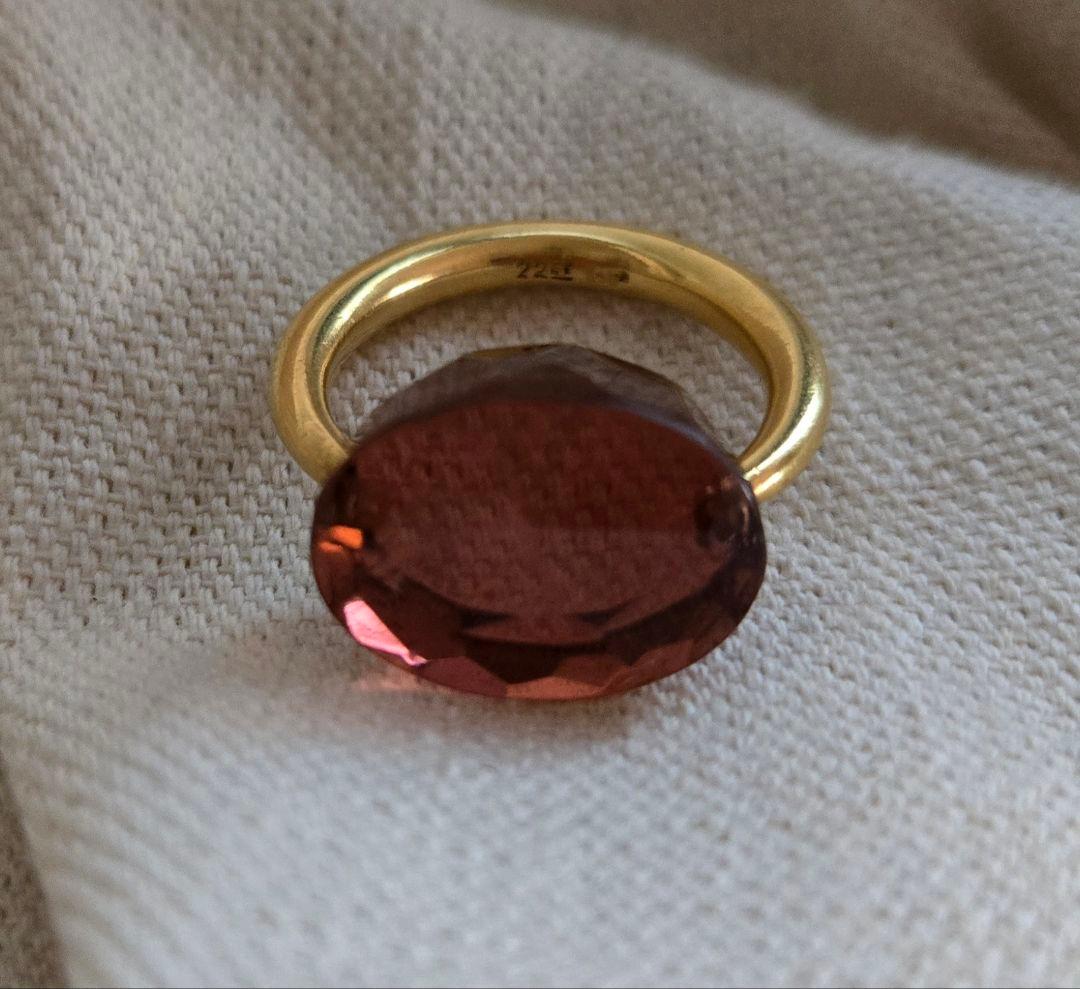 稀少 マリーエレーヌドゥタイヤック カボションリング大粒 ローズクォーツ ”カボション” リング - マリーエレーヌ ドゥ