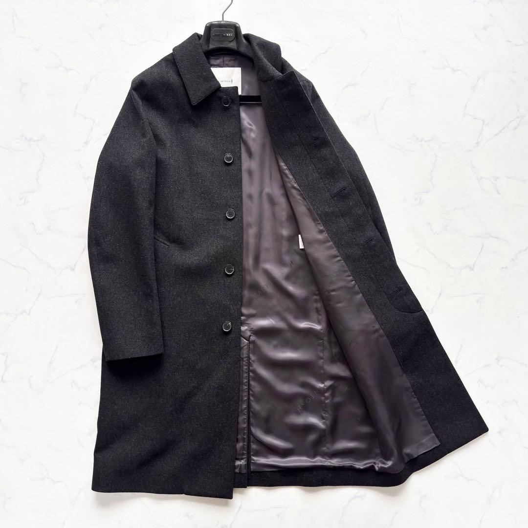 美品 マッキントッシュ ダンケルド ロロピアーナ ストームシステム コート 黒 Mackintosh（マッキントッシュ） ステンカラーコート コート 別注