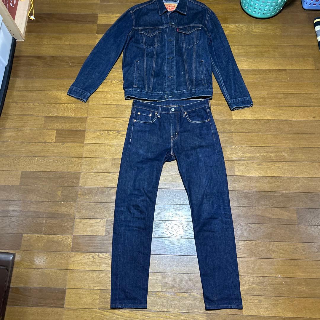 リーバイス セットアップ】デニムセットアップ LEVI'S ジャケット 濃紺