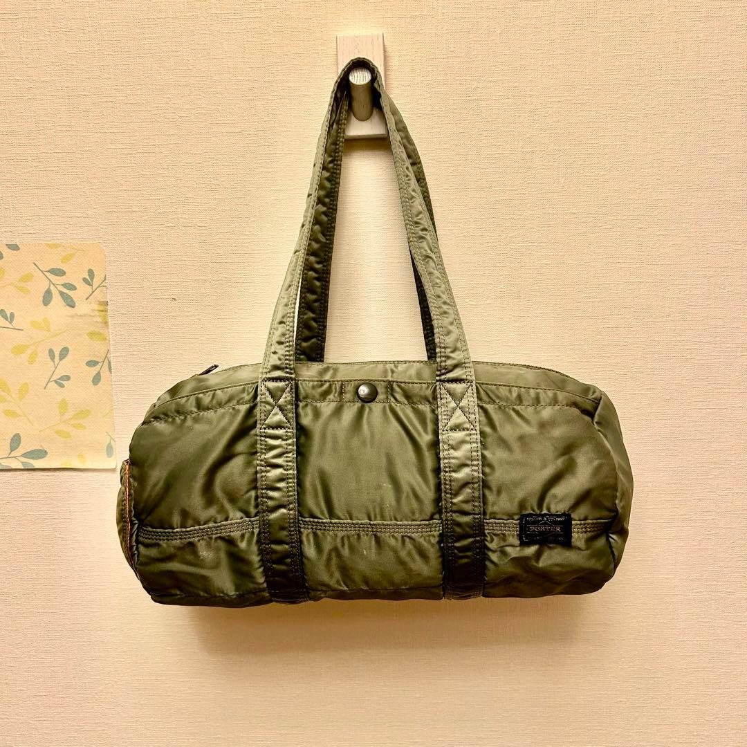希少　POTER TANKER ミニボストンバッグ　オリーブ 廃盤品】PORTER タンカー ミニボストンバッグ カーキ／セージグリーン