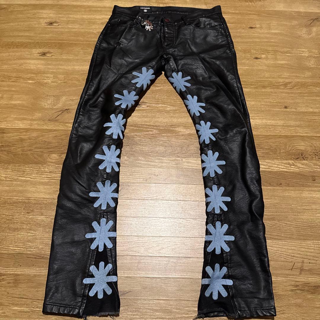 lostshdws フレアレザーパンツ 30 - メルカリ