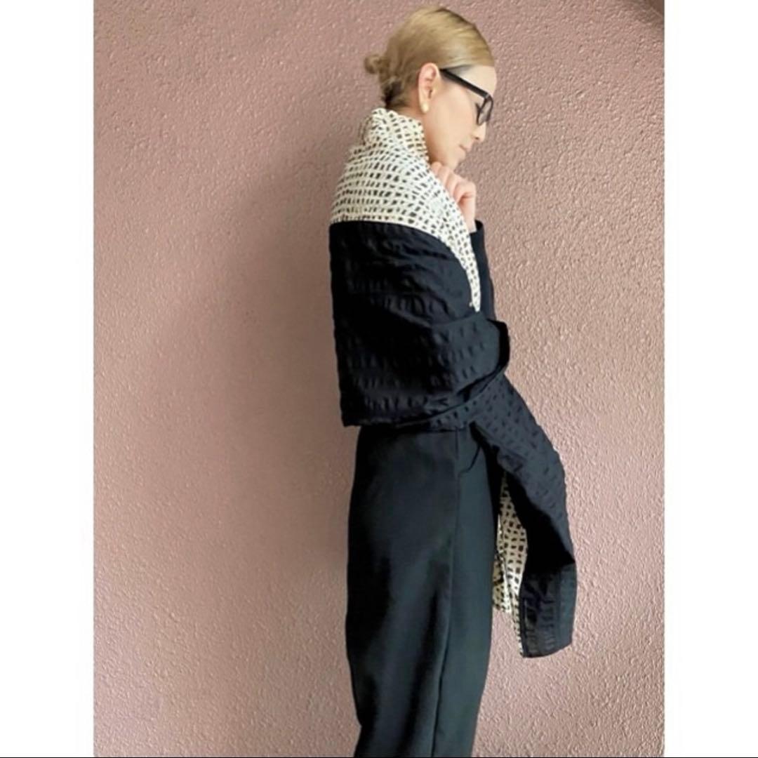 人気作家rataさん＊超ふわふわ大判ビッグストール＊黒＊オールシーズン