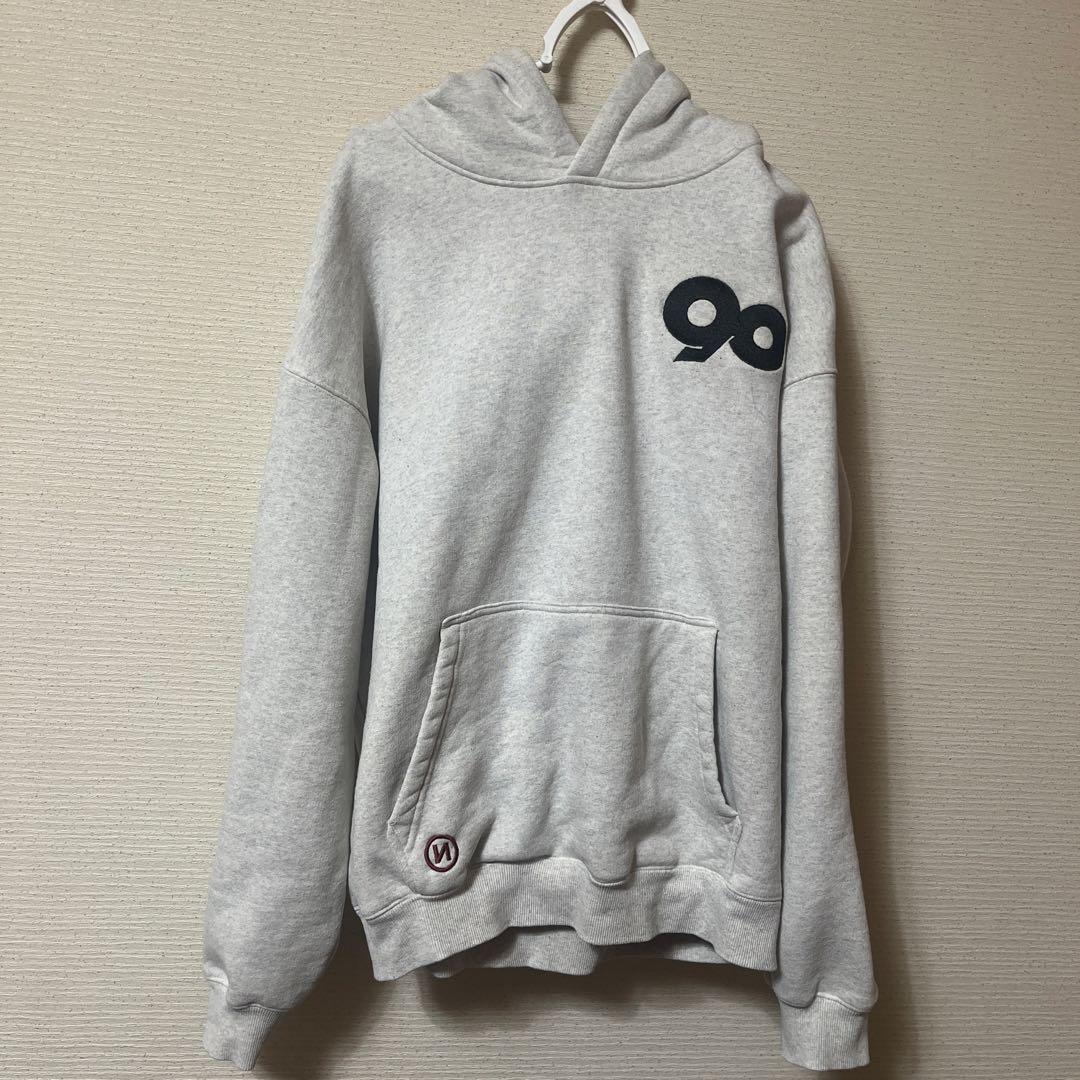グレー フード付き パーカー 9090 白 9090 パーカー 90 Logo Dot Zip Hoodie グレー S - メルカリ