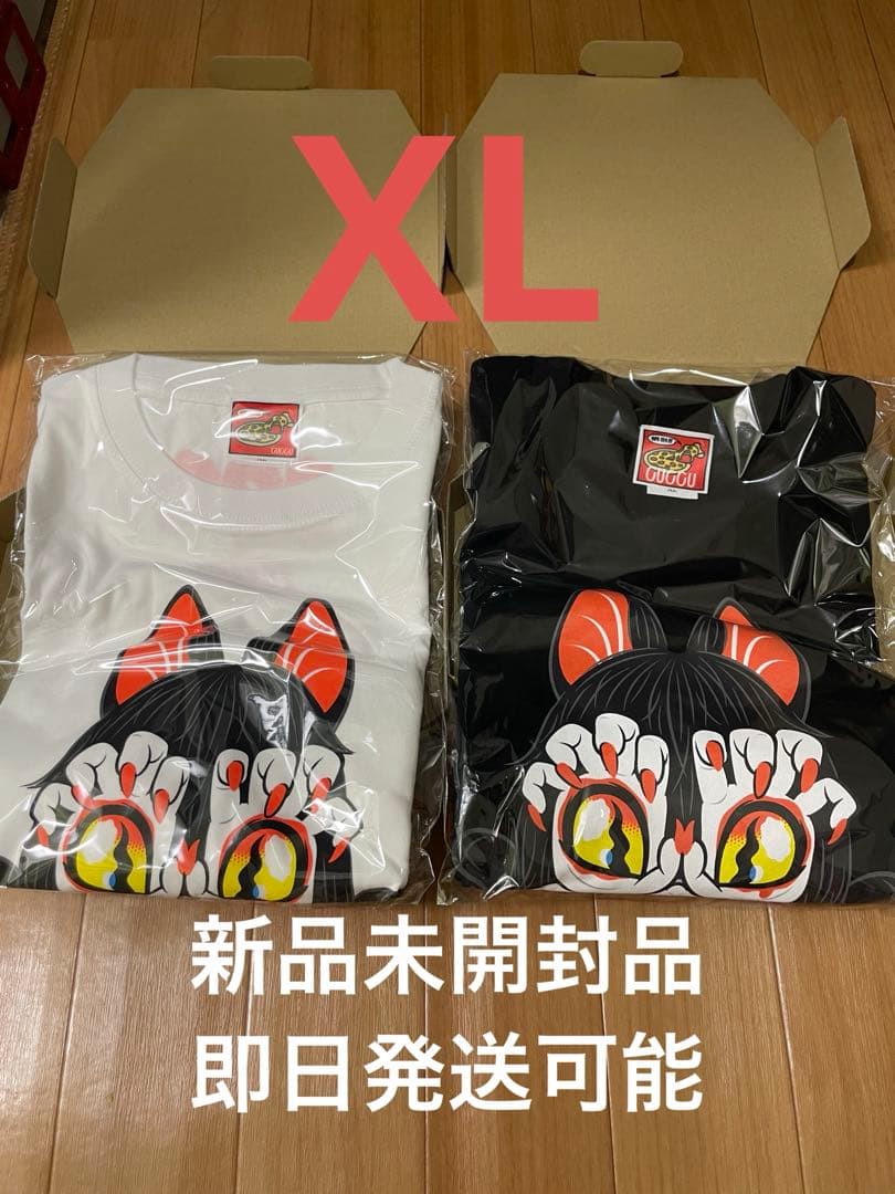 GRAPE BRAIN 戦慄！にぎるちゃん 222 ver. Tシャツ 白＆黒 GRAPE BRAIN 戦慄！ にぎるちゃん 222 T-SHIRT 白 箱付 - メルカリ