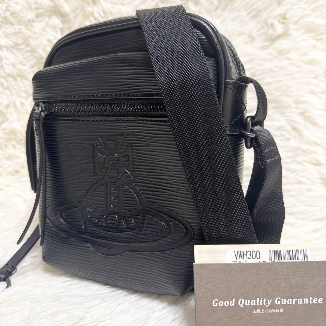 極美品✨ヴィヴィアンウエストウッド ショルダーFLOW オーブ 黒 斜め