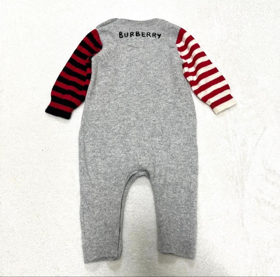 美品】BURBERRY バーバリー ロンパース カバーオール カシミヤ100