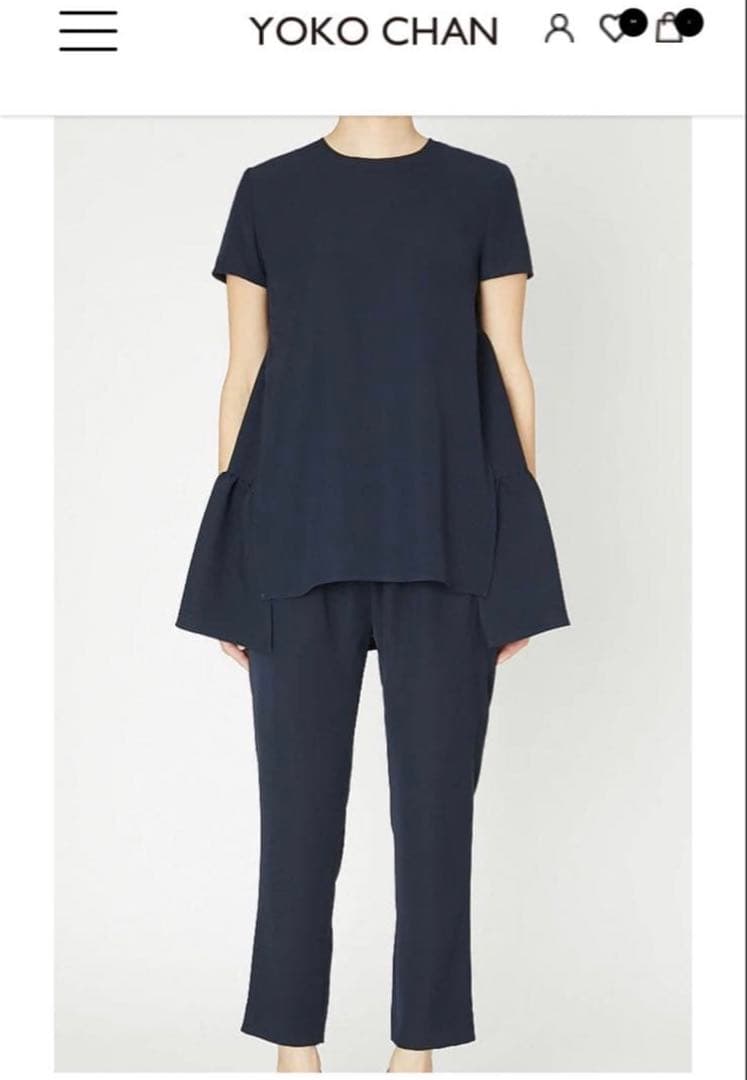 美品】YOKO CHAN tops 38 NAVY - メルカリ