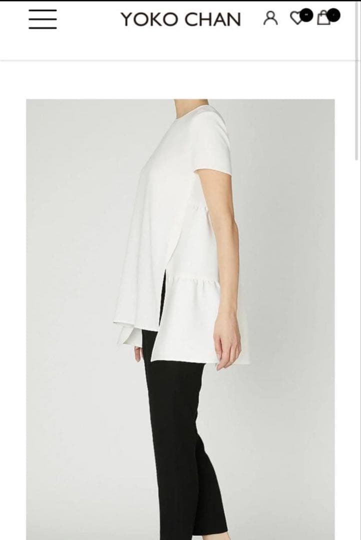 美品】YOKO CHAN tops 38 NAVY - メルカリ