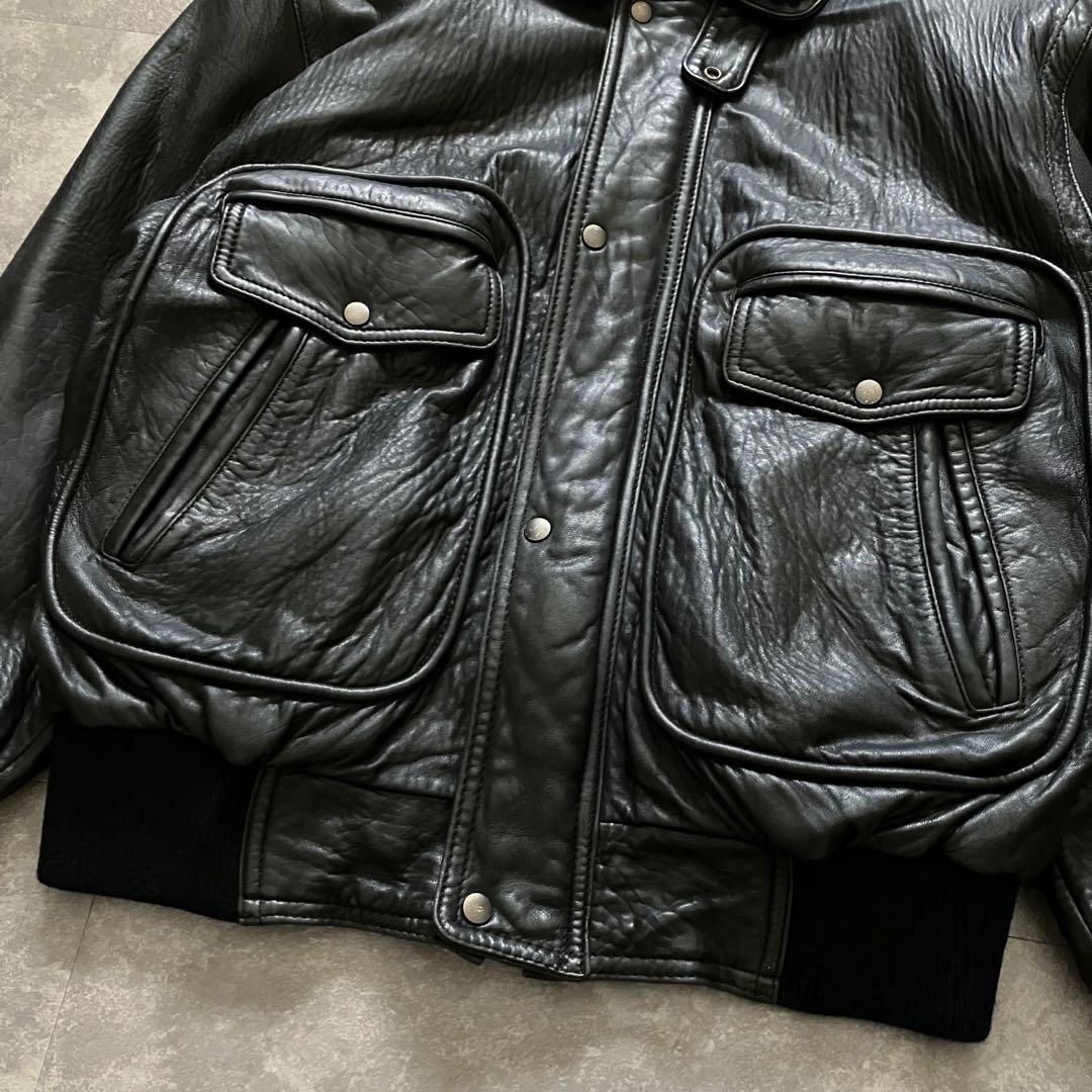 90s vintage G-1 flight leather jacket 羊革 - メルカリ