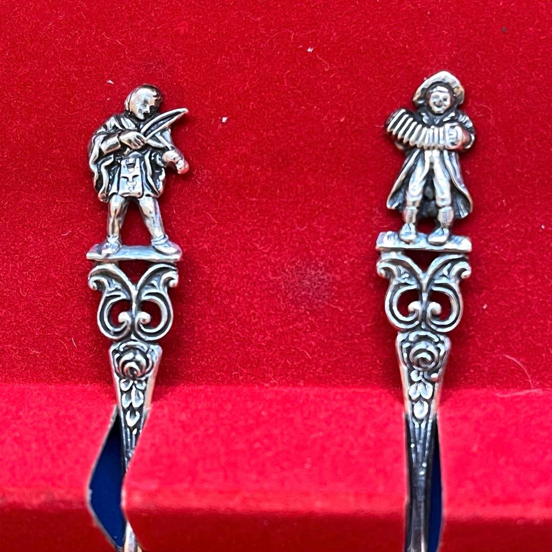 クリストフウィドマン 銀製スプーン6客セット 中世の音楽家 シルバー