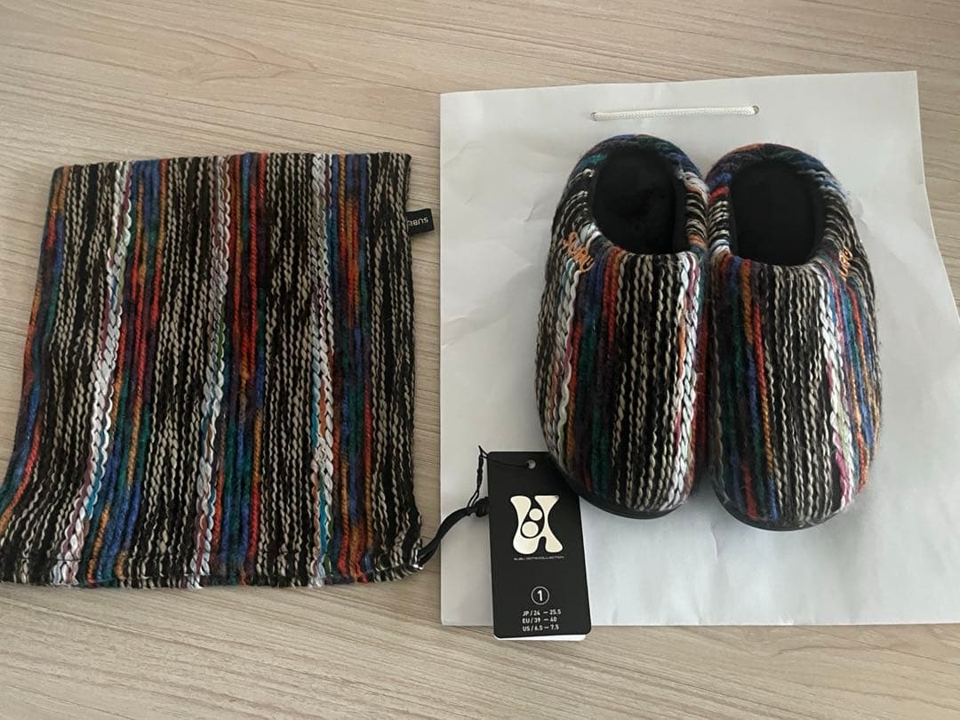 SUBU DOTS VIVID MOSAICサイズ1収納袋付き SUBUのマルチカラースリッパ