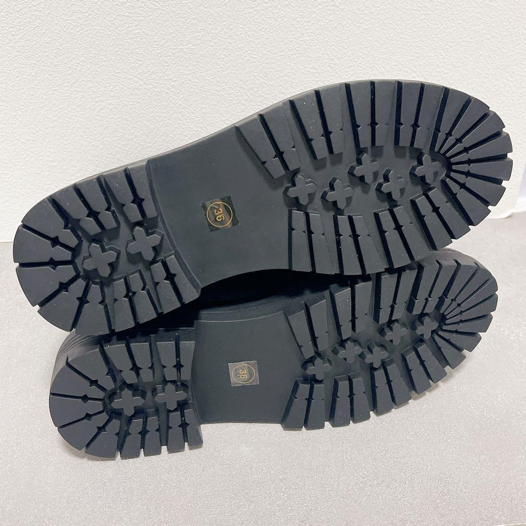 未使用級◇SHIPS チェルシーブーツ サイドゴアブーツ ラギットソール黒