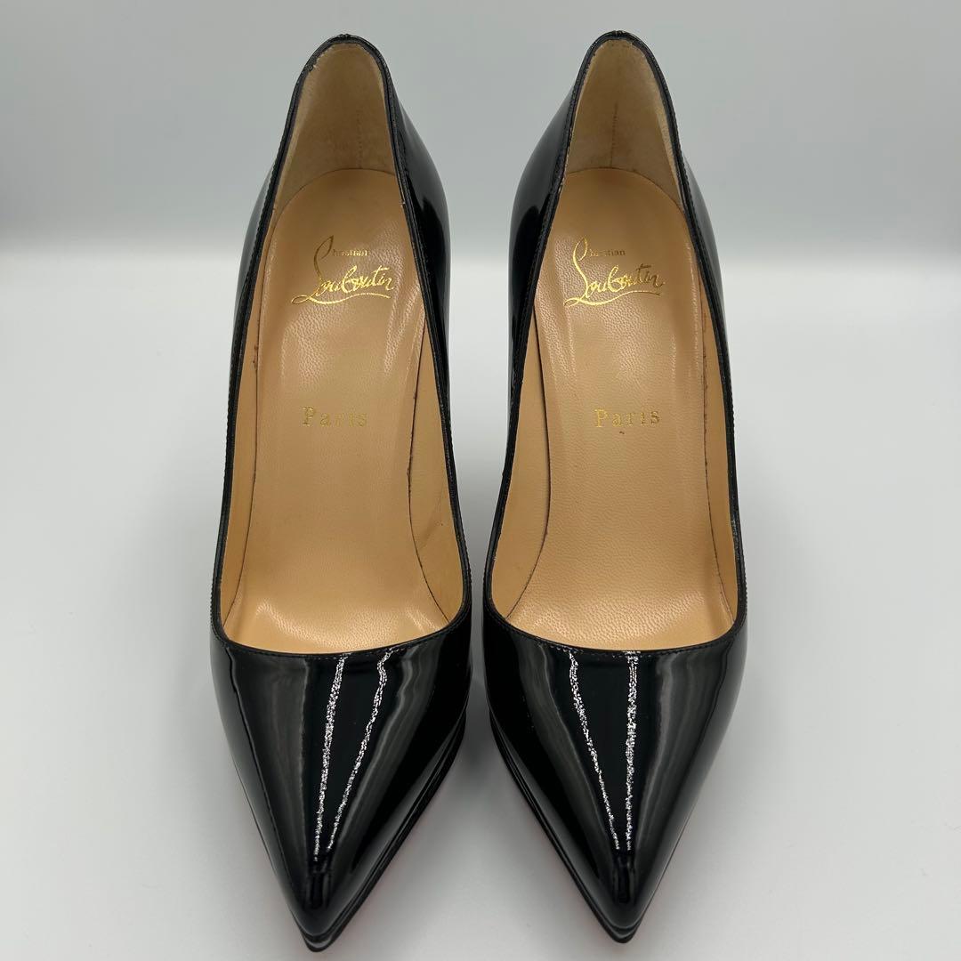 極美品✨クリスチャンルブタン パンプス ポインテッドトゥ エナメル