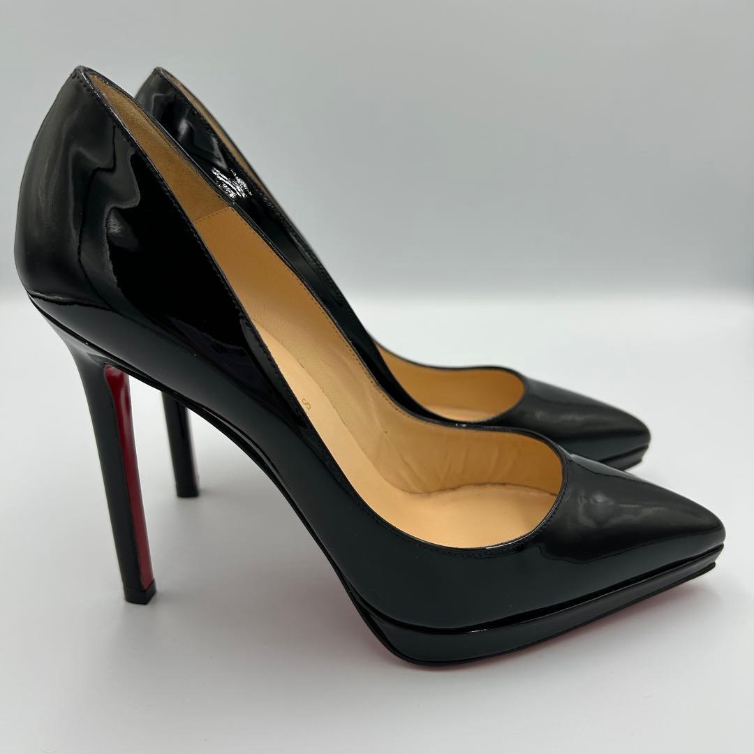 極美品✨クリスチャンルブタン パンプス ポインテッドトゥ エナメル